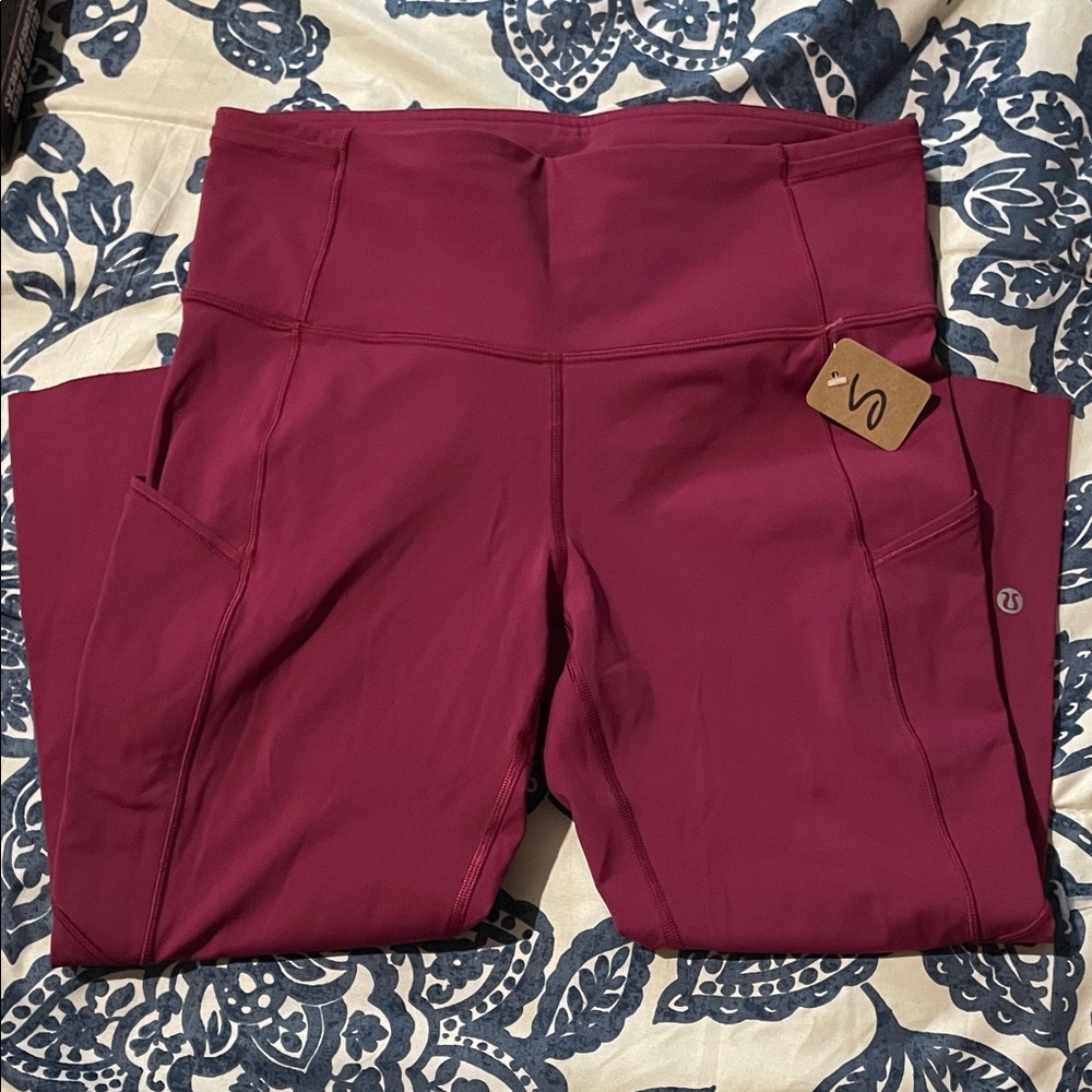 Lululemon Athletica Deep Red Leggings